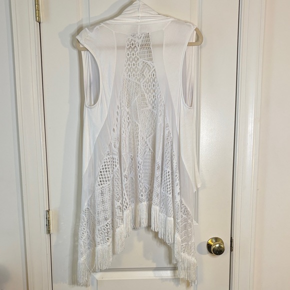 White Fringe Cardigan - Picture 4 of 4